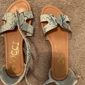 Snakeskin sandals